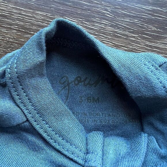 NWT Goumi Kids Midnight Baby Footie SZ 3-6 mo Blue Bamboo Zippy Sleeper - Picture 3 of 3